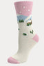 Ribbed Crew Sock - Winter Village