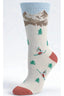 Ribbed Crew Sock - Skiing Landscape