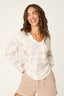 Palms Away Long Sleeve Top - Ivory