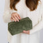 Corduroy Cosmetic Bag - Green