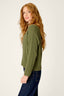 Cozy Chenille V-Neck Sweater - Olivine