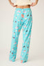 Flannel Pant - Turquoise Dogs