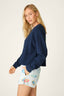 Flannels Long Sleeve Top - Blue Night