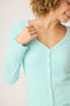 Pointelle Essential Cardigan - Light Mint