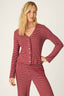 Pretty Stripes Long Sleeve Top - Wine