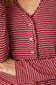 Pretty Stripes Long Sleeve Top - Wine