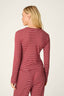 Pretty Stripes Long Sleeve Top - Wine