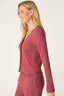 Pretty Stripes Long Sleeve Top - Wine