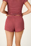 Pretty Stripes Short - Wine