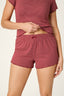 Pretty Stripes Short - Wine
