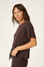 Textured Essential Tee - Chocolate