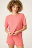 Textured Essential Tee - Rose