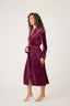 Velvety Velour Robe - Bordeaux