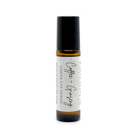 amber roll-on-bottle of Wicked Soap Coffee and Ginseng Under Eye Serum.
